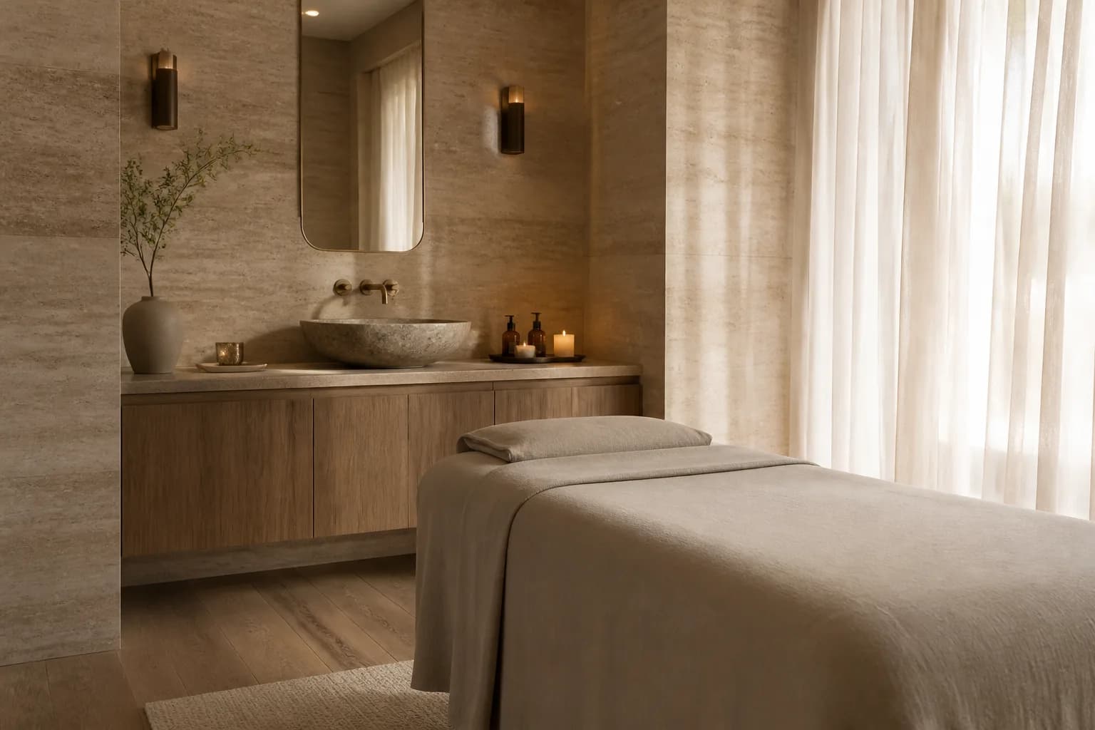 Spa treatment room